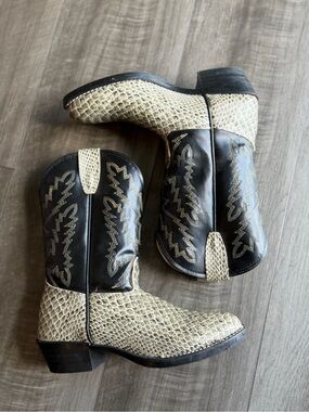 Texas American Made Western Snakeskin Boots Unisex Kids US Size 3D MPN 28-2246